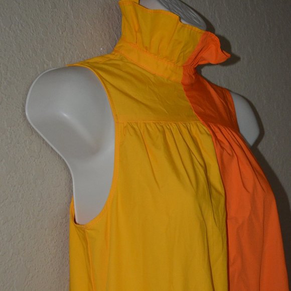 NWT XXS  Christopher John Rogers Yellow Orange Sleeveless Maxi Dress - Picture 4 of 8
